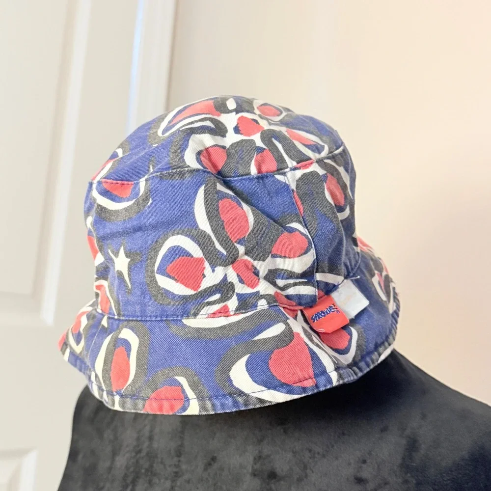 RARE 1980s Stephen Sprouse Graffiti Americana Bucket Hat Vintage Designer